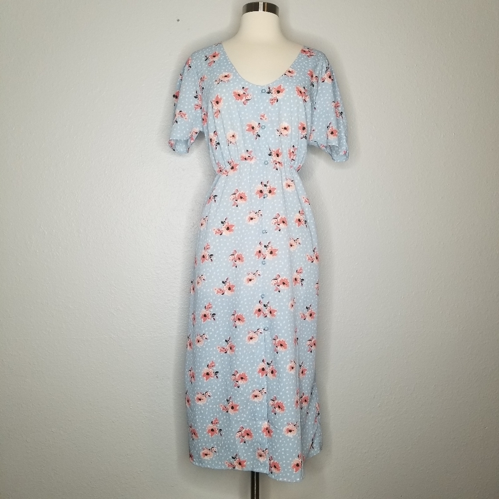 Full Circle Trends Dainty Vintage Floral Dress XL